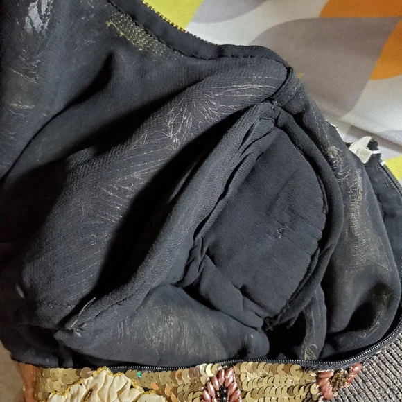 NWT Spectacular Beaded Sequin Gold Dress Gown - Picture 8 of 9